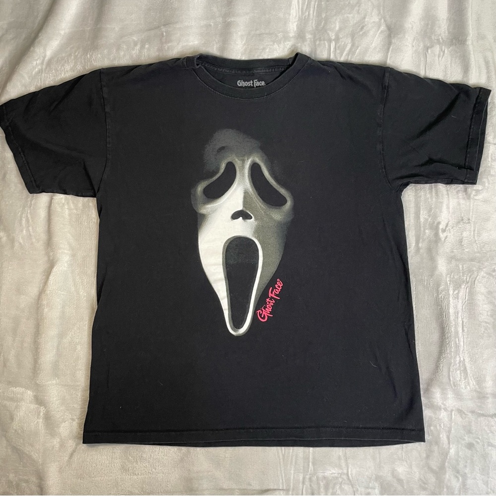 Ghost Face T-shirt Black Men’s L Ghostface Scream Horror Halloween
